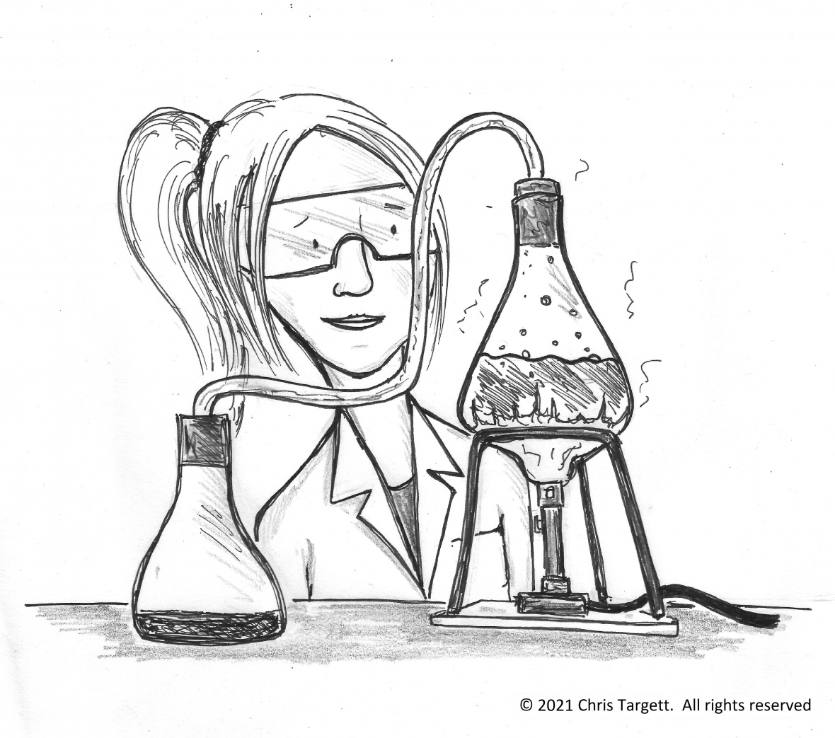 Science experiment illustration